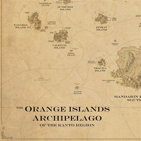 ArtStation The Orange And Sevii Islands Archipelago Map, 60% OFF