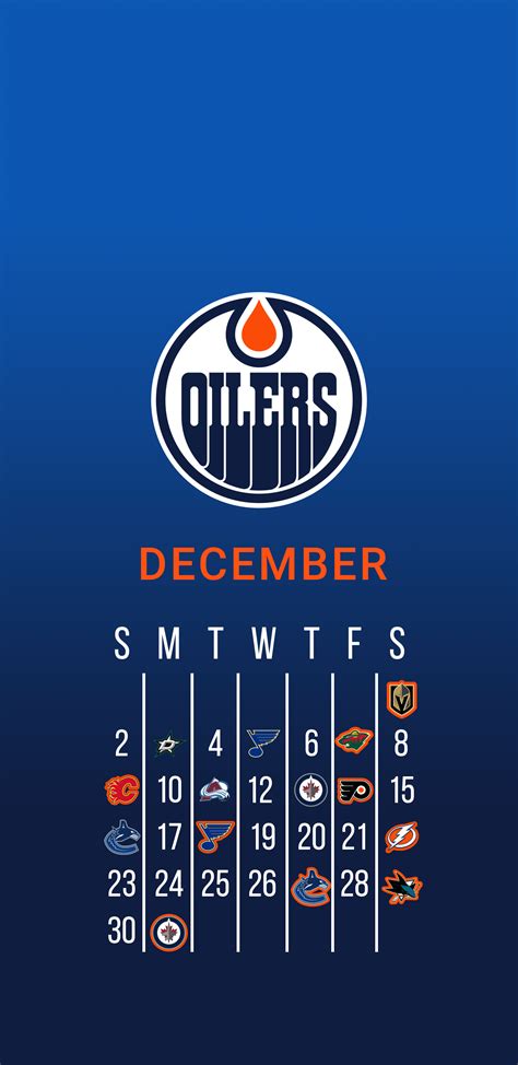 Oilers December Phone Schedule : r/EdmontonOilers