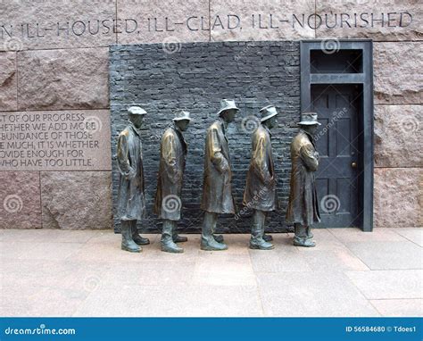 FDR Memorial - The Breadline Stock Photo - Image: 56584680