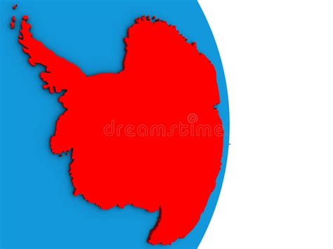 Antarctica on 3D globe stock illustration. Illustration of countries - 128320372