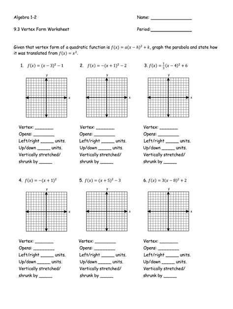 Worksheet graphing quadratics from standard form answer key: Fill out ...