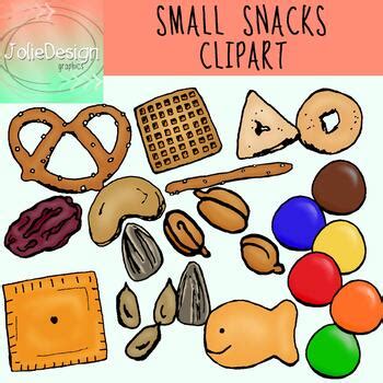 Small Snacks Trail Mix Clip Art - Color and Line Art 31 pc set by ...