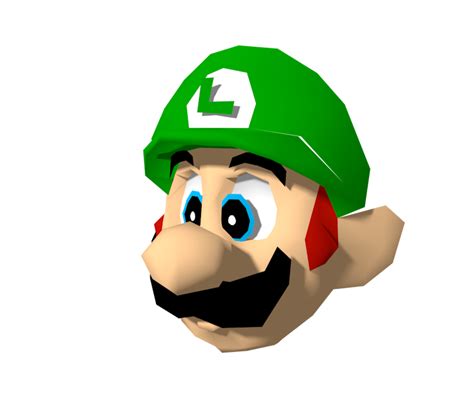 Nintendo 64 - Mario Party 2 - Luigi's Face - The Models Resource