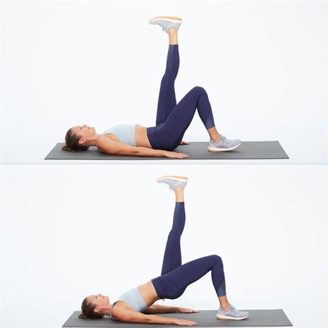 Single-Leg Bridge | Full-Body Workout With Weights | POPSUGAR Fitness Photo 4