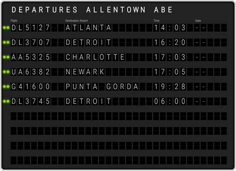 Allentown Lehigh Valley Airport Departures & [ABE] Flight Schedules