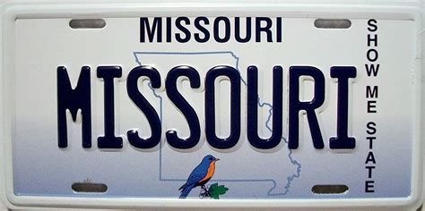 Missouri State License Plate Fridge Magnet