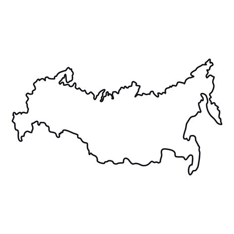 Russia map icon, outline style 14671649 Vector Art at Vecteezy