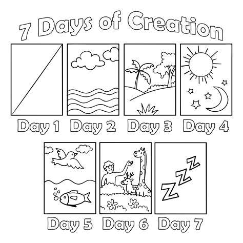 7 Days Of Creation Printables - Printable Word Searches