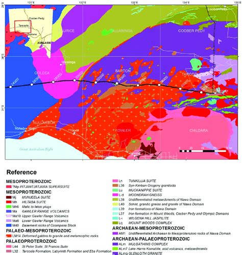 Map showing the solid geology for the area covered by seismic section... | Download Scientific ...