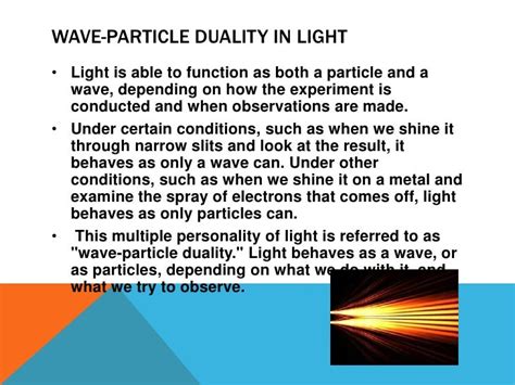 Wave particle duality