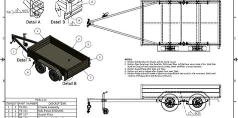 TANDEM BOX UTILITY TRAILER - trailer PLANS - Build your own trailer ...