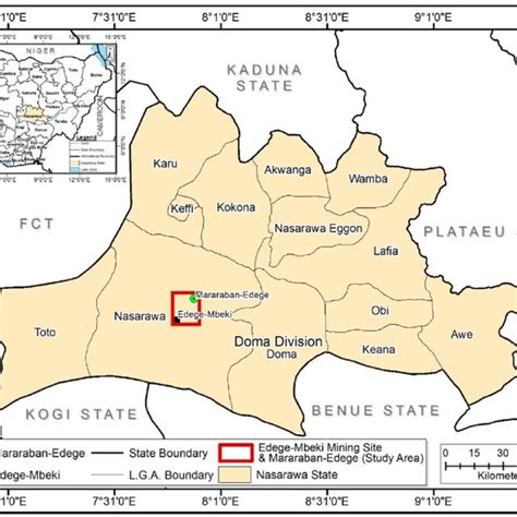 Map of Nasarawa state and the study area | Download Scientific Diagram