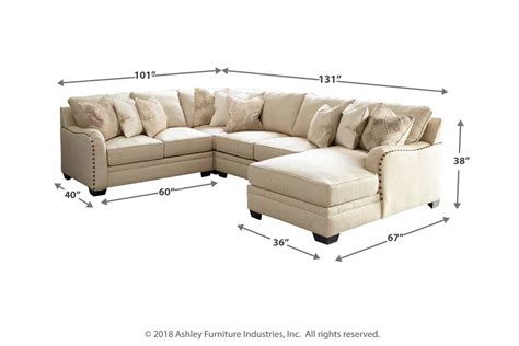 Ashley Luxora Sectional Sofa Dimensions | Baci Living Room