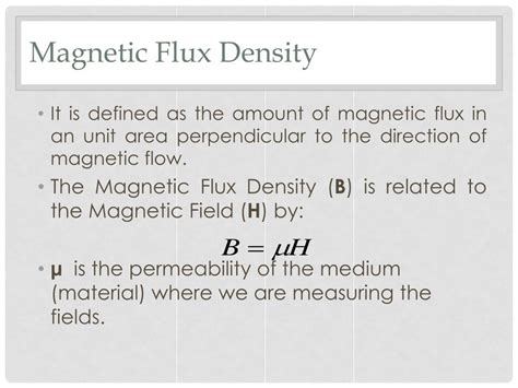 PPT - Magnetic flux & Magnetic flux density PowerPoint Presentation - ID:2126148