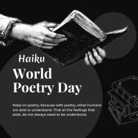 Haiku World Poetry day Instagram post Template | PosterMyWall