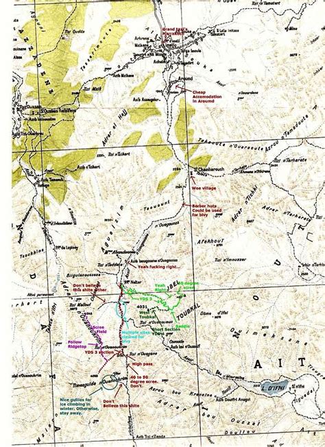 Toubkal map : Photos, Diagrams & Topos : SummitPost