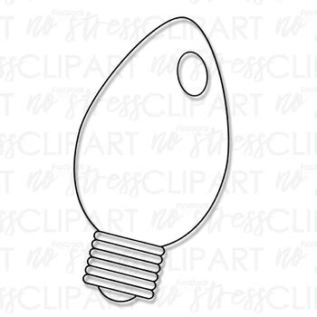 Christmas Light Bulbs Clip Art (Digital Use Ok!) | TpT