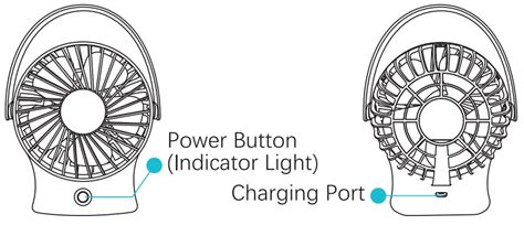 Blukar K9712 Desk Fan USB Fans Table Fan User Manual