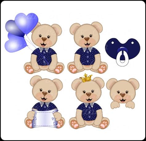 Teddy Bear Clip Art Cute Bear Baby Bears Digital Art - Etsy Australia