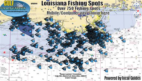 Louisiana Fishing Maps with GPS Fishing Spots