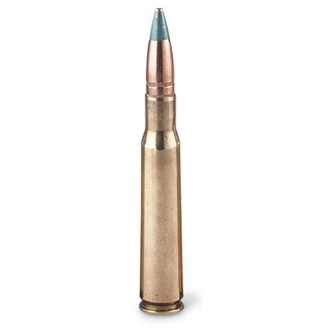 100 rds. .50 cal. M9 Linked Blue Tip Ammo with .50 cal. Can - 72794, at Sportsman's Guide