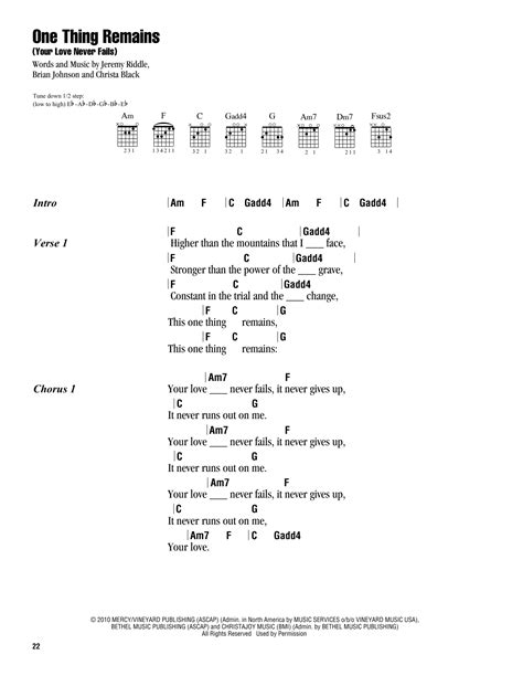 One Thing Remains (Your Love Never Fails) by Passion - Guitar Chords/Lyrics - Guitar Instructor