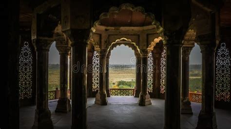 Interior Of The Agra Fort In Agra, Uttar Pradesh, India Stock Image - Image of museum, agra ...