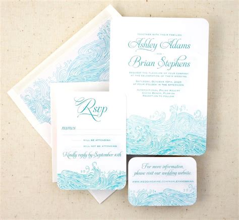 Beach Theme Wedding Invitations - Destination Wedding Details