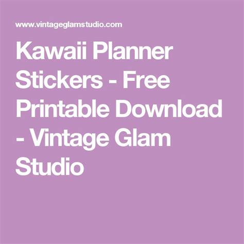 Kawaii Planner Stickers - Free Printable | Free planner stickers, Free ...