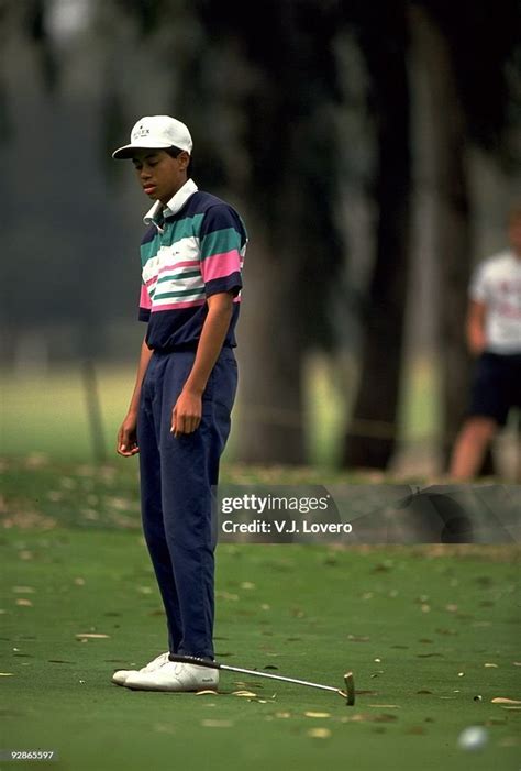 15 year old Eldrick Tiger Woods trying to qualify for Los Angeles... News Photo - Getty Images