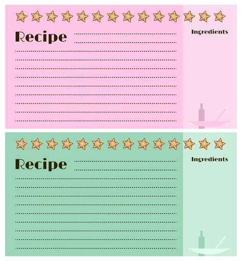 Christmas Recipe Card Template Free Editable