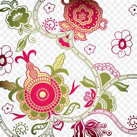 Floral Design Batik Pattern Clip Art Vignette, PNG, 5193x5195px, Floral Design, Batik, Batik ...