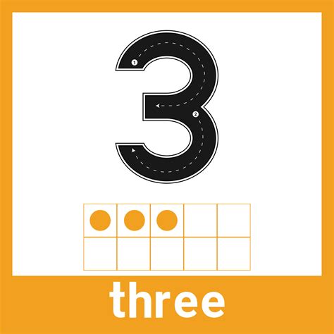 3 Three Number Counting Craze Stylish Flashcards for Classroom and ...