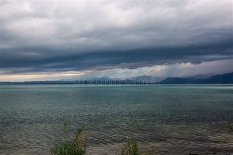 Bad Weather on Lake Garda, Storm on Lake Garda Stock Image - Image of ...