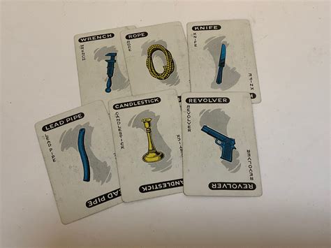 Clue Weapon Cards