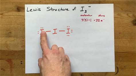 Lewis Structure of I3(-) - YouTube