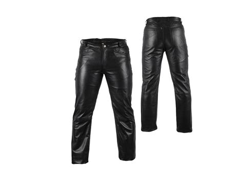 Men's Slim Fit Genuine Cowhide Leather Pants Tight Casual Trousers Jeans | eBay