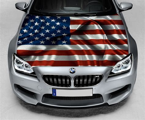 America Flag Decal Car Hood Sticker Hood Wrap America | Etsy