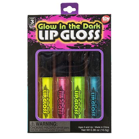 Glow In The Dark Lip Gloss - 4 Count: Rebecca's Toys & Prizes