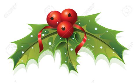 Holly Flowers Clipart - Clipart