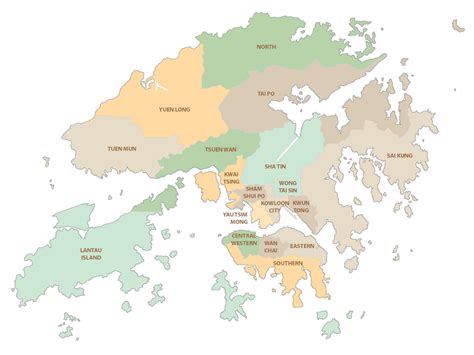 Hong Kong Districts Map