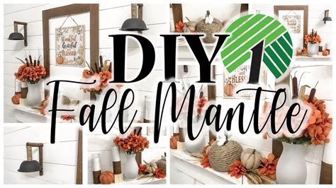 100% DOLLAR TREE Fall Mantle & DIYs! | DOLLAR TREE DIY - YouTube