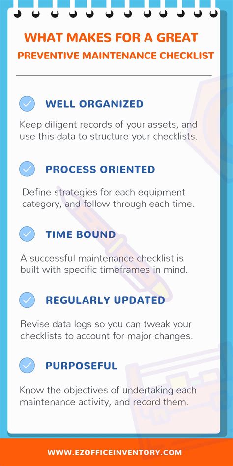 Kitchen Equipment Preventive Maintenance Checklist Template