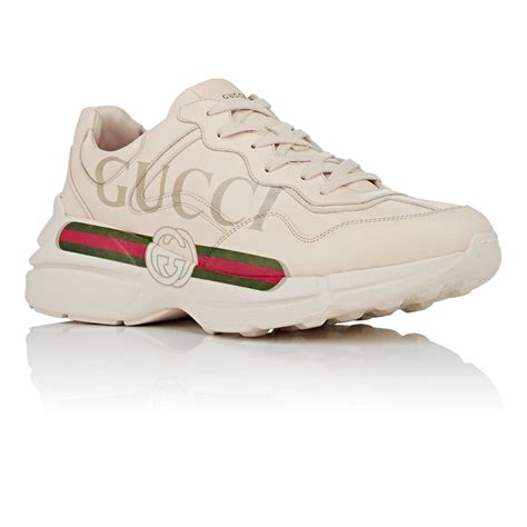 Gucci Rhyton Leather Sneakers in Ivory (White) - Lyst