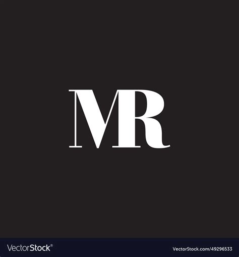 Mr logo design Royalty Free Vector Image - VectorStock