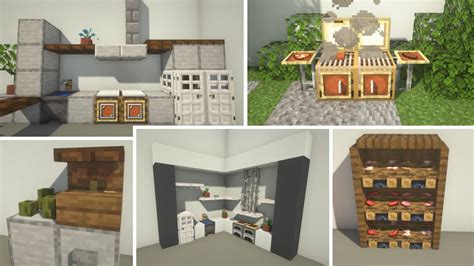 Minecraft: 30+ easy Kitchen Details and Designs - YouTube