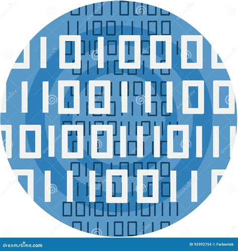 Binary Code Abstract Icon Illustration. Stock Illustration ...