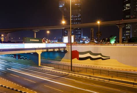 Dubai, UAE - 10.20.2022 - Sheikh Zayed Road at Night. City Stock Photo ...