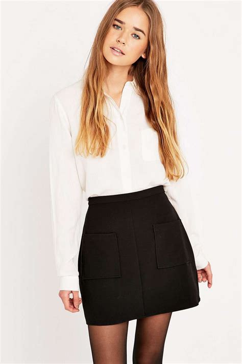 Urban Outfitters Solid Pocket Amber Skirt | 6th form outfits, Sixth form outfits, Outfits