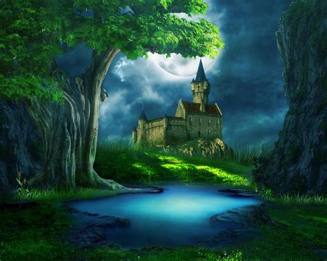 Download Tree Forest Artistic Castle HD Wallpaper by ANDREA SURAJBALLY